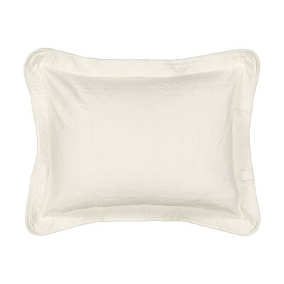 Historic Charleston King Charles Cotton Matelasse Decorative Pillow Sham, Ivory